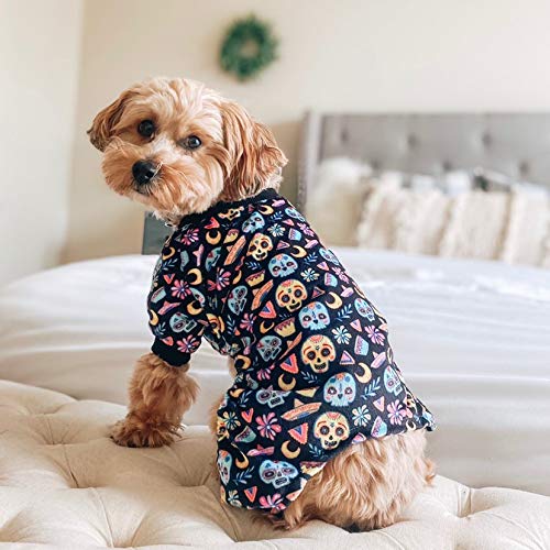 Image of CuteBone Small Dogs Outfit Soft Puppy Onesies Pjs Dog Pajamas Pet Coat Cat Apparel Comfy Doggie Jumpsuit Bodysuit for All Seasons