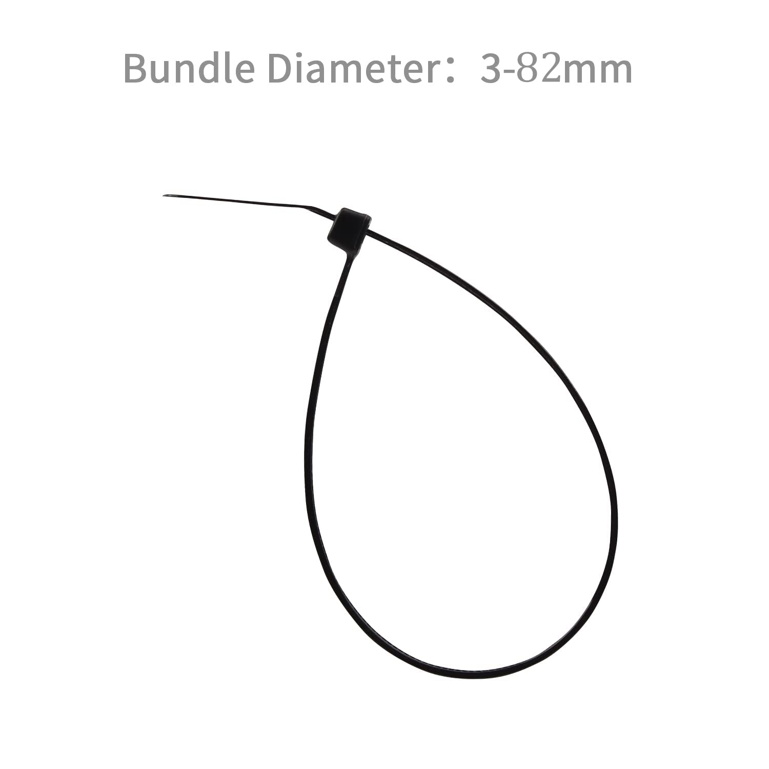 Confezione da 2000 fascette stringicavo nere, 300 mm x 3 mm, in nylon resistente, autobloccanti, resistenti ai raggi UV, per interni ed esterni