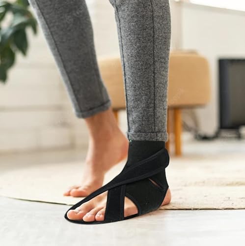 Jomeca Upgraded Drop Foot Brace For Walking With Shoes - Dual Forefoot Support Plates Adjustable Soft Afo, Foot Drop, Tbi, Als, Ms, Bone Fracture, Fits Women & Men (Left, S/M) #TOP6