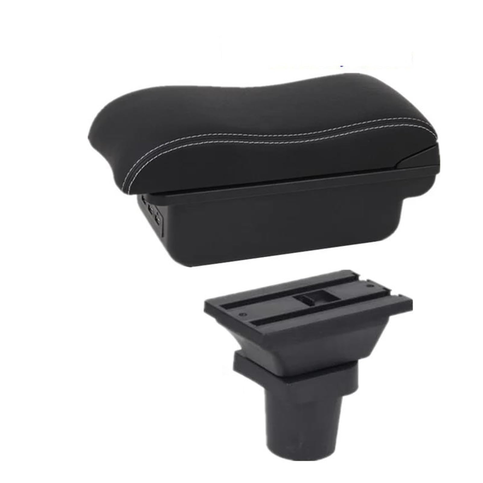 REOKIP For Toyota For Yaris For Vitz 5-door Hatchback 1998-2011 2005 2006 2007 2008 2009 2010 Car Armrest Box Central Storage Box Car Arm Rest Box(B2 white line 3USB)