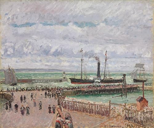 Toile Une rue d'Auvers Pissarro Peinture pour Décoration Chambre à Coucher