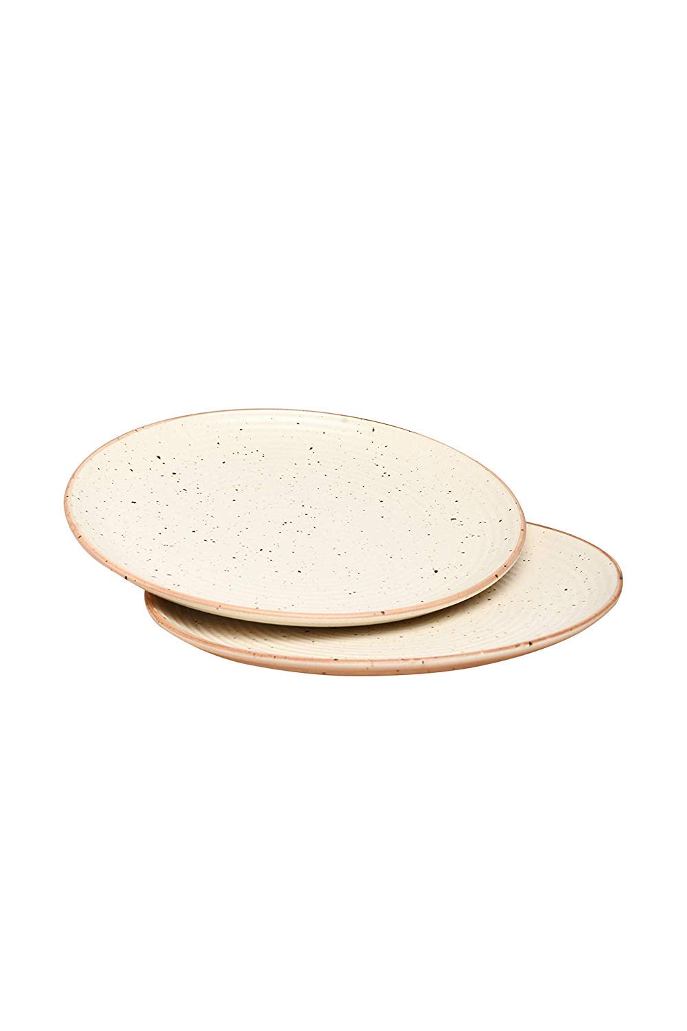 Ceramic White Plate(10 inch Diameter) with Free Chutney/Serving Dip/Bowl-Set of 2(Microwave & Dishwasher Safe, CC-WP02)