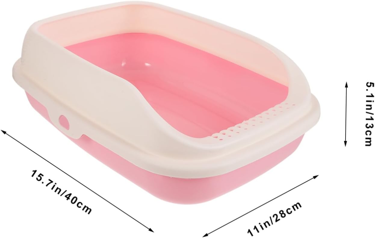 Mini Cat Litter Box with Lid Semi-Automatic Box for Kitten Enclosed Sifting Travel Litter Box Easy to