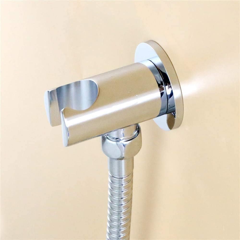 On Wall Mount Shower Bracket for Handheld Shower Head Height Adjustable Holder - Large Angle Adjustable to Meet Any Space Bathroom- Chrome
