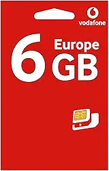 Chip Vodafone Europa, Franquia 6GB + Chamadas - 30 Dias