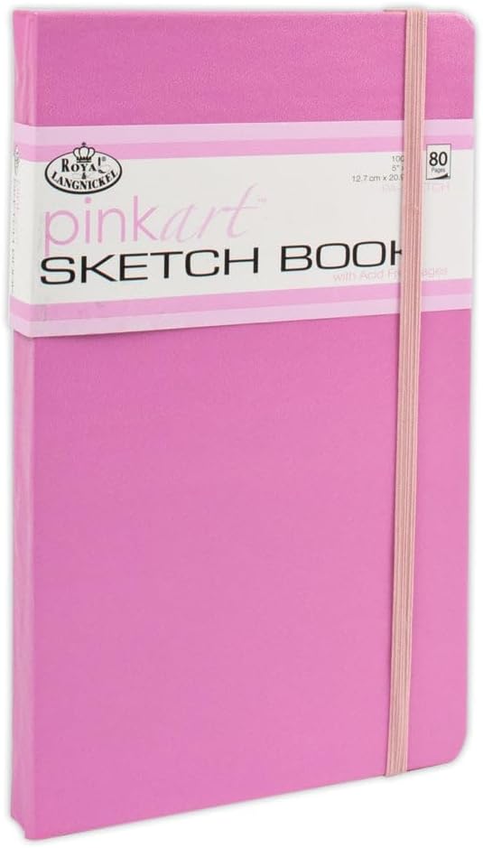 Royal & Langnickel Pink Art Artist Sketch Book 5"X8.25", 80 Sheets