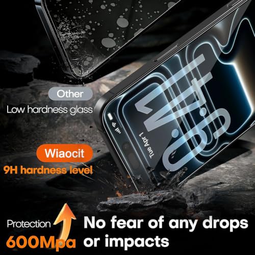 Image of Wiaocit Tempered Glass Privacy Screen Protector for 18 Pro Max