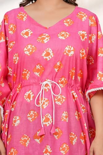 Image of BLOCKS OF INDIA Hand Block Kaftan in Cotton Fabric