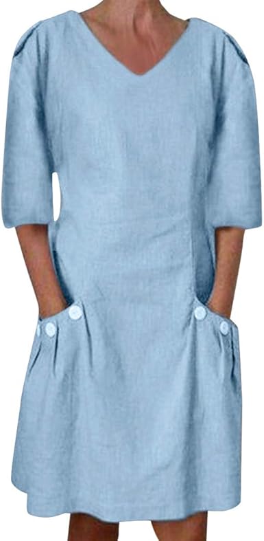 cotton linen shift dresses