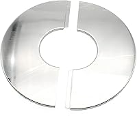 Vista 2 de 4 piezas de identificación de 2.0 pulgadas de acero inoxidable con brida dividida de pared, cinta autoadhesiva, cubierta de placa redonda