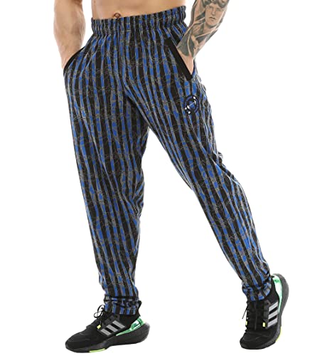 Men's Baggy Sweatpants with Pockets, Bodybuilding Active Wear Comfort Design Muscle Pants