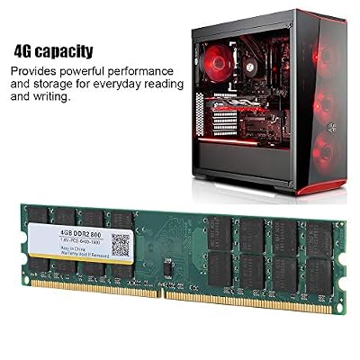 240 Pin PC Memory DDR2, 4GB 800MHz DDR2 Memory Module DDR2 Module Fast Data Transfer Memory Module for PC2-6400 Desktop Computer