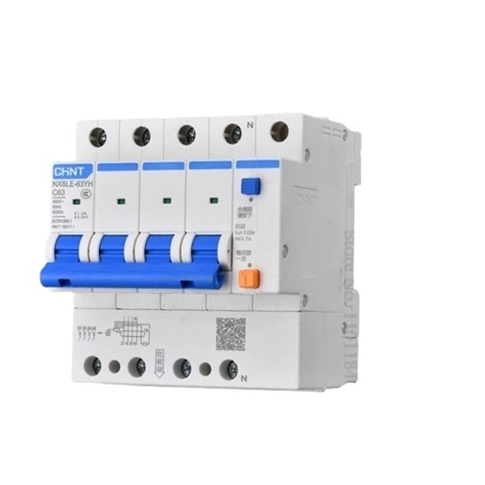 AVSBBYEPS 30mA 100mA 300mA RCBO 16A 32A 63A 2P 3P 4P NXBLE-63YH 230V Residual Current Operated Circuit Breaker Differential(16a,30mA NXBLE-63YH)
