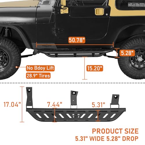 Estribos laterales para Jeep Wrangler YJ 87-95 miniatura 5