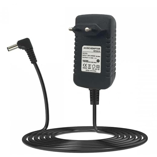 Adaptador de Corriente 12V Compatible con Teclados Casio WK-1600 WK-1800 WK-1630 WK-3000 WK-3000D WK-3200 WK-3300 WK-3500 WK-3800 WK-8000 AD-12MLA(U) AD-12CL