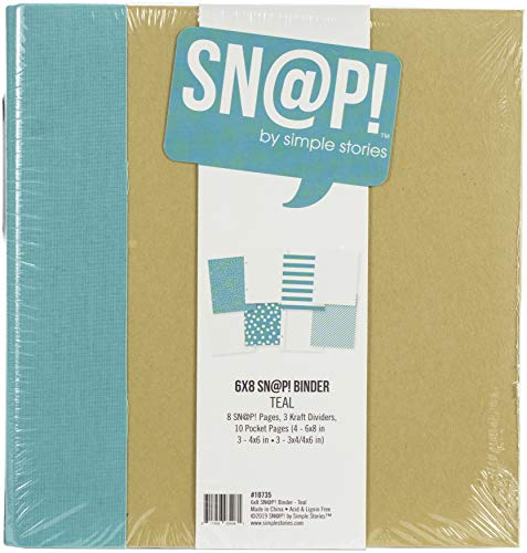 Simple Stories Sn@p! Binder 6'X8' - Teal