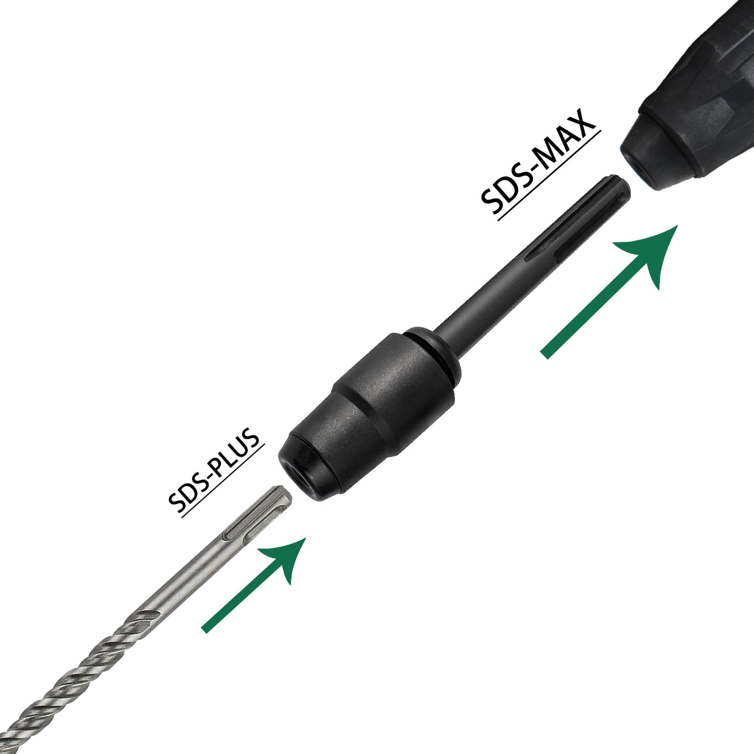 Monkey King Bar SDS Max à SDS Plus Adaptateur(250MM)-Marteau de perçage Mandrin à serrage rapide Prise électrique Mandrin de perçage Marteau perforateur
