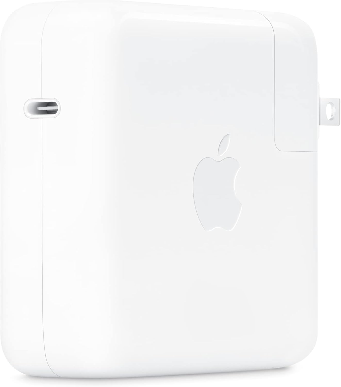 Side view of the Apple 67W USB-C Power Adapter showing the USB-C port.