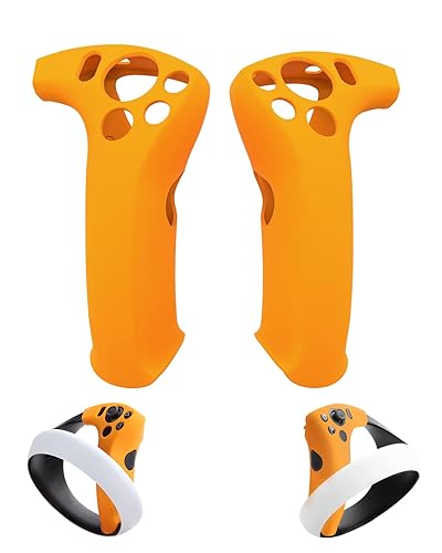 SYACHI Anti-Slip Silicone Pad for Playstation VR2 Sense Controller,Cover Accessories Kit for PS VR2 Gaming Gamepad Grip,Anti-Scrach Anti-Drop