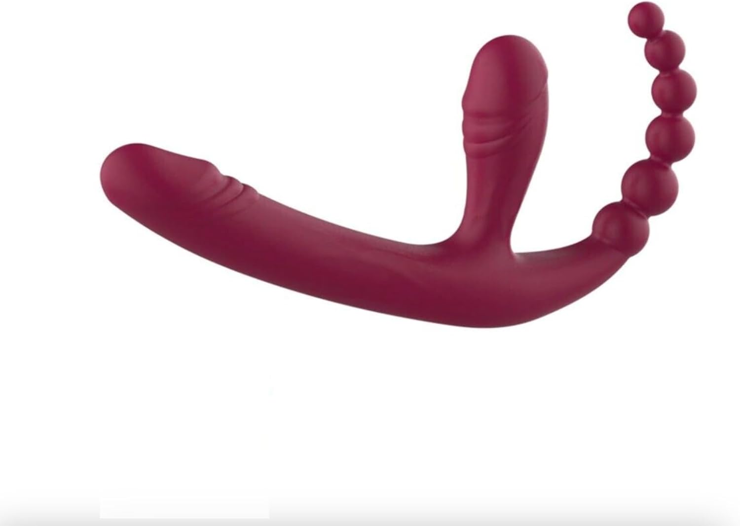 Vibrating Strapless Strap On Triple Anal G-spot Dildo - Lesbian Pegging Sex Toy, Remote Controlled, Rechargeable