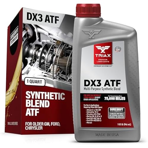 TRIAX DX3 ATF - Compatible with All GM Dexron III and Ford Mercon Applications- Multi-Purpose, Friction Optimized, High Mileage Automatic Transmission Fluid (1 Quart)