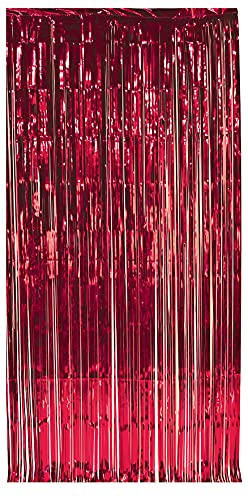 1-Ply FR Gleam 'N Curtain (red) Party Accessory (1 count) (1/Pkg)