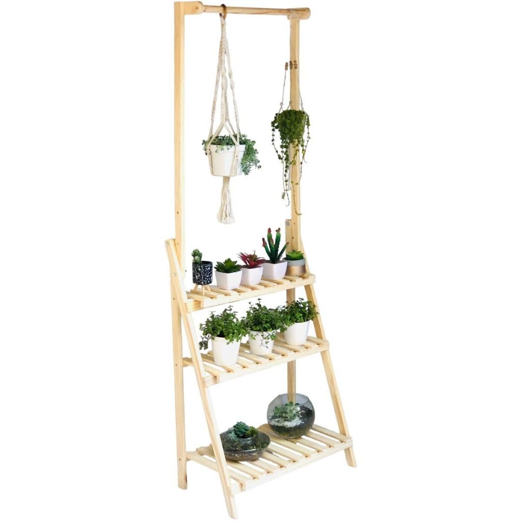 Estante para plantas Floreira Com Suporte + Suporte Varão Varal