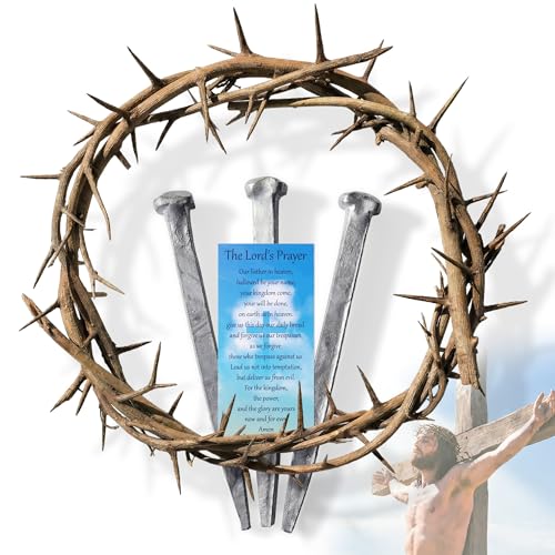 UNIFAMILY 5pcs Crown of Thorns Set, Thorns Crown with 3