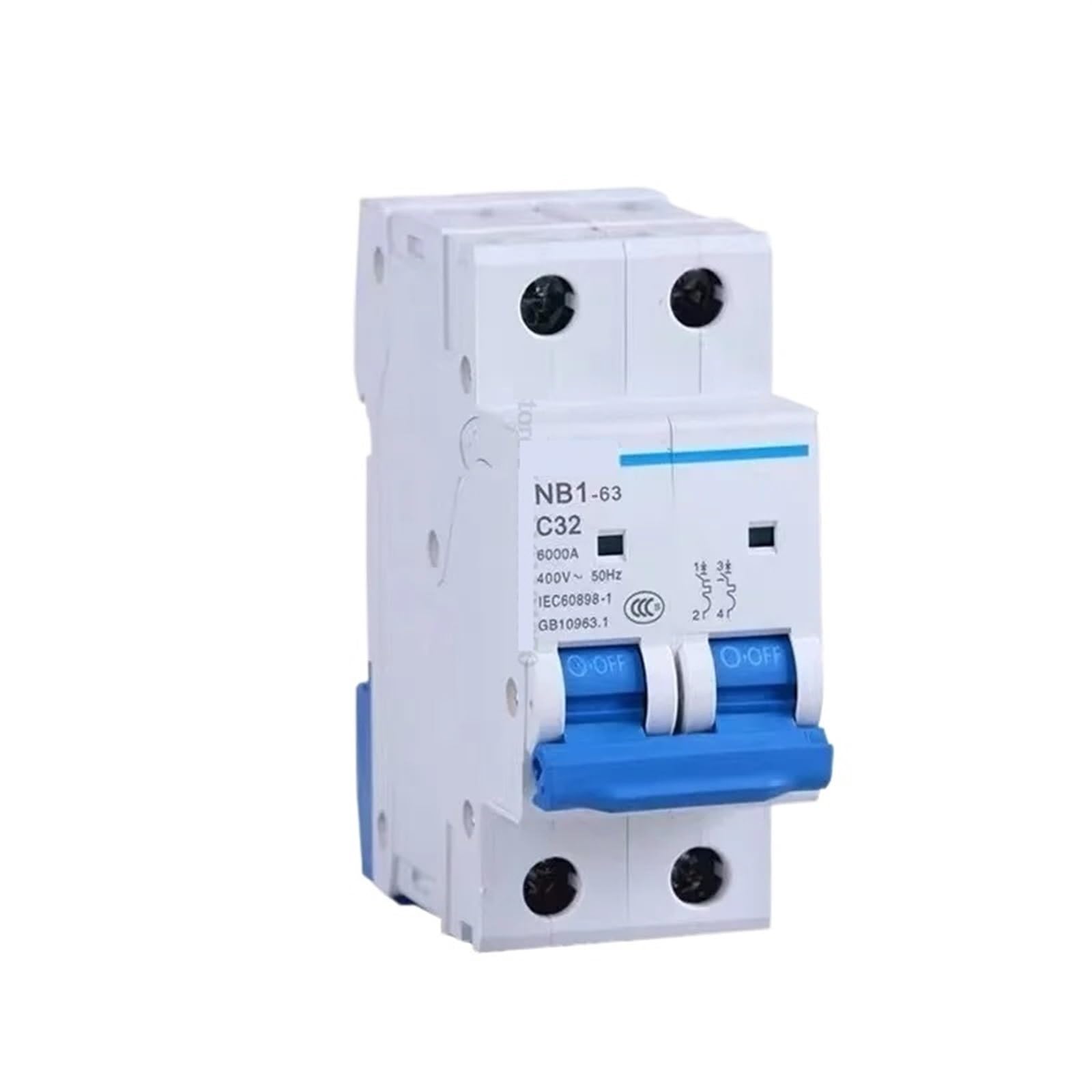 Disjoncteur MCB 1P 63A pour rail DIN interrupteur air - 2