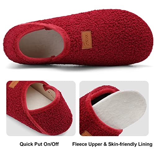 Image of Fires Womens Mens Slippers with Rubber Sole Soft-Lightweight House Slipper Socks Around House Shoes Non Slip Indoor /Outdoor