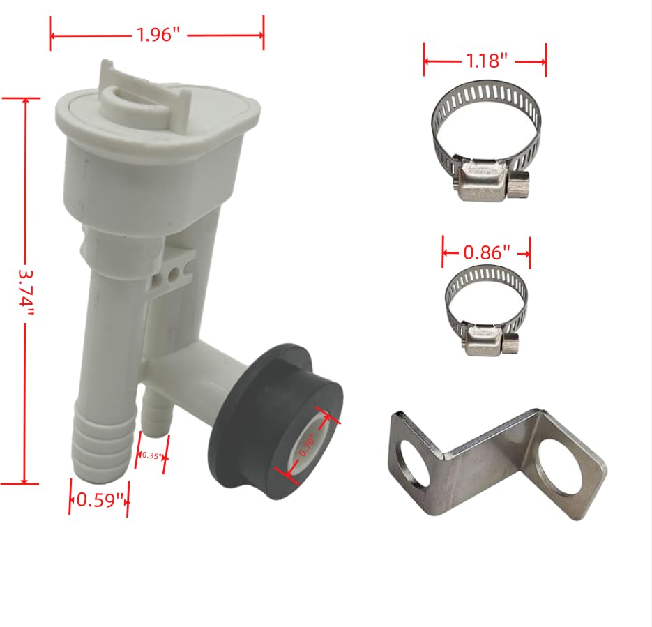 Image of 385230325 Toilet Vacuum Circuit Breaker Manual spray Kit is suitable for RV Sealand Traveler Toilets to prevent sewage leakage