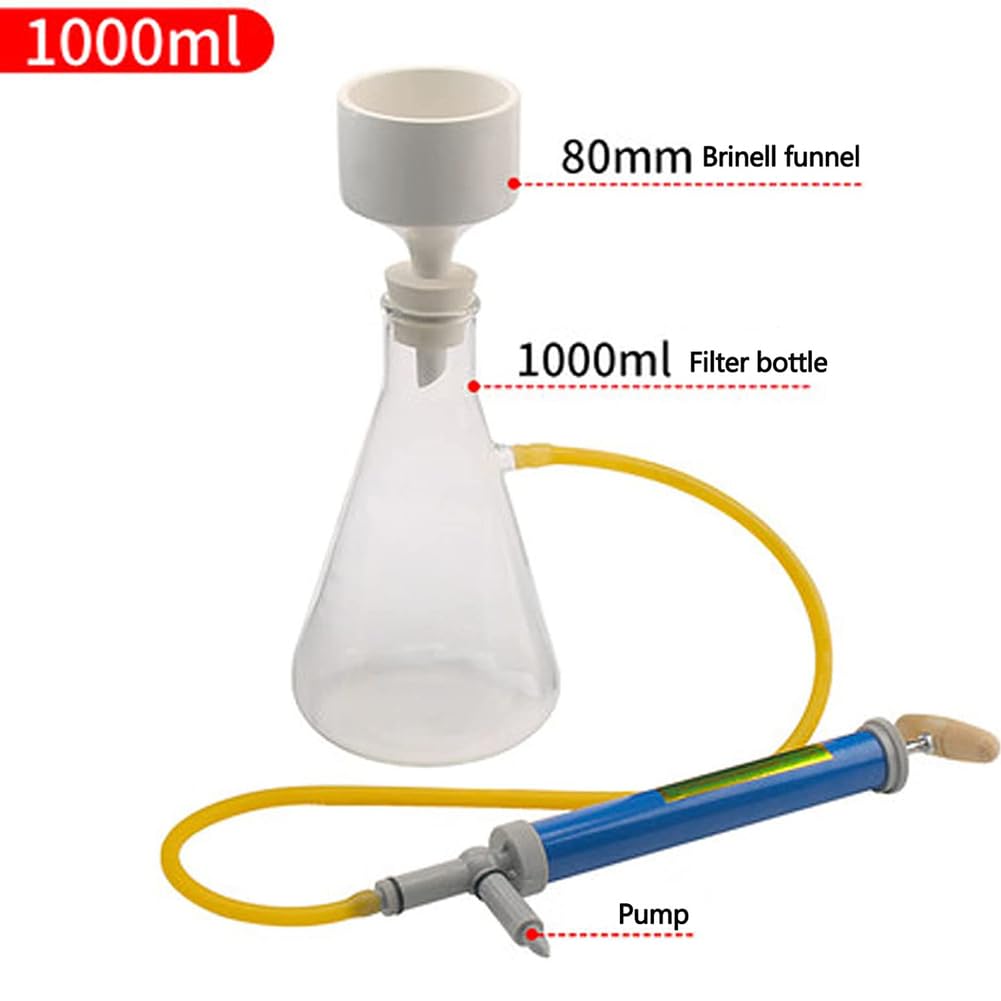 Buchner Funnel Apparatus Kit Imbuto filtrante, utilizzato per l'aspirazione sotto Vuoto Erlenmeyer Flask School Educational Lab