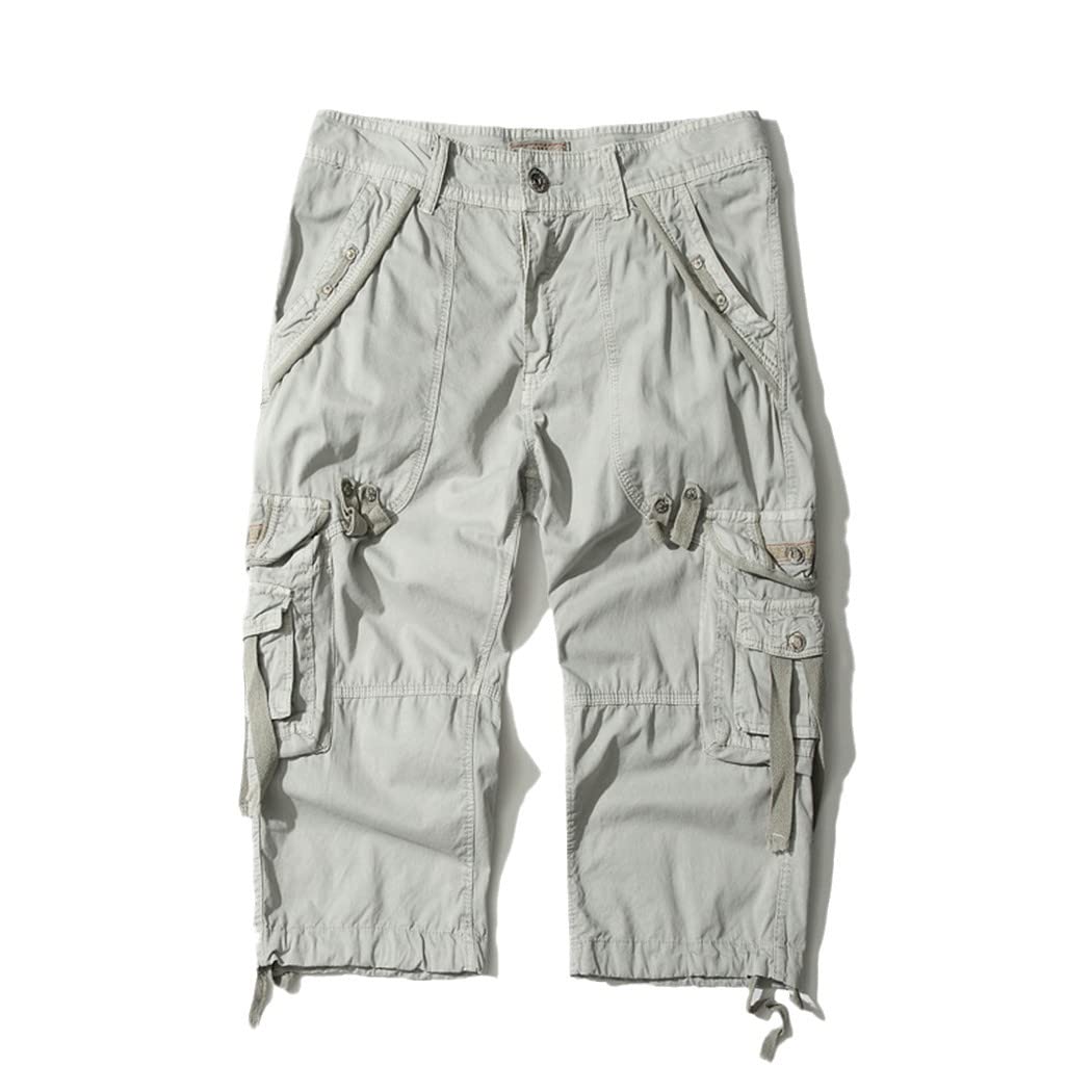 Short décontracté d'été camouflage en coton blanc gris