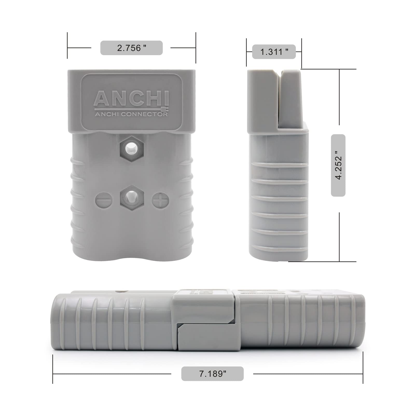 350A 2-0AWG AWG Connettore per cavo batteria con maniglia di scollegamento rapido con coperture antipolvere nere, kit di tappi per cablaggio per dispositivi elettrici di recupero verricello,