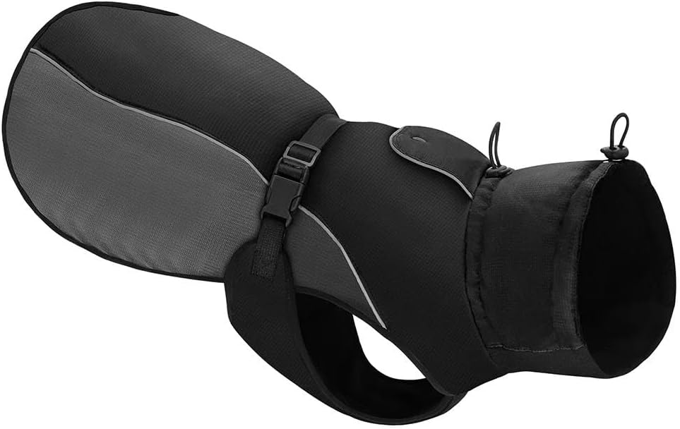 屋外防風防水大型犬ジャケット秋冬暖かい大型犬コートジャケット反射ペットレインコート服中型犬と大型犬に適していますフレンチブルドッグジ