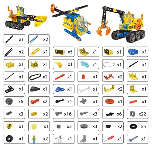 Hometter Building Toys For Age 5-12 Year Old Boys Gift, 6 In 1 Engineering Excavator Toys, Kids Stem Learning Toys Educational Building Kit #TOP6