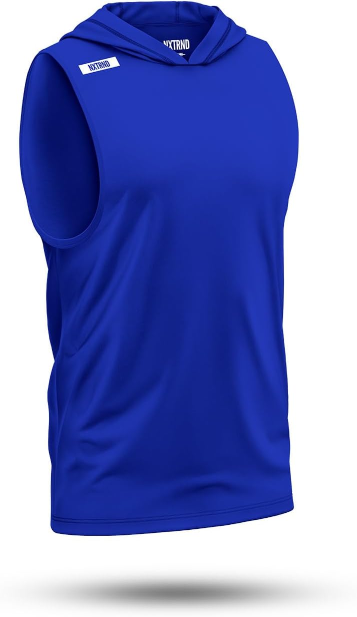 Nxtrnd Team Men's Lightweight Sleeveless Hoodie, Relaxed Fit, Polyester Blend