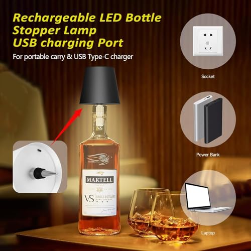 Image of ANKRI Black Bottle Lamp & Ceramic Coffee Mug Combo | Rechargeable LED Table Lamp | USB Type-C Light | Gift for Women | Birthday Present | Diwali Hamper | Festival Gifting Set(Black Mug with Lamp)
