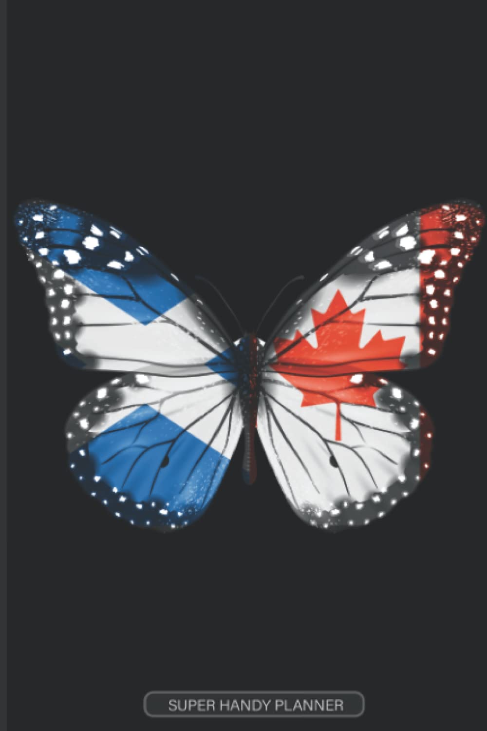 Planner: Scottish Canadian Flag Combined Butterfly Flags Of Scotland Canada