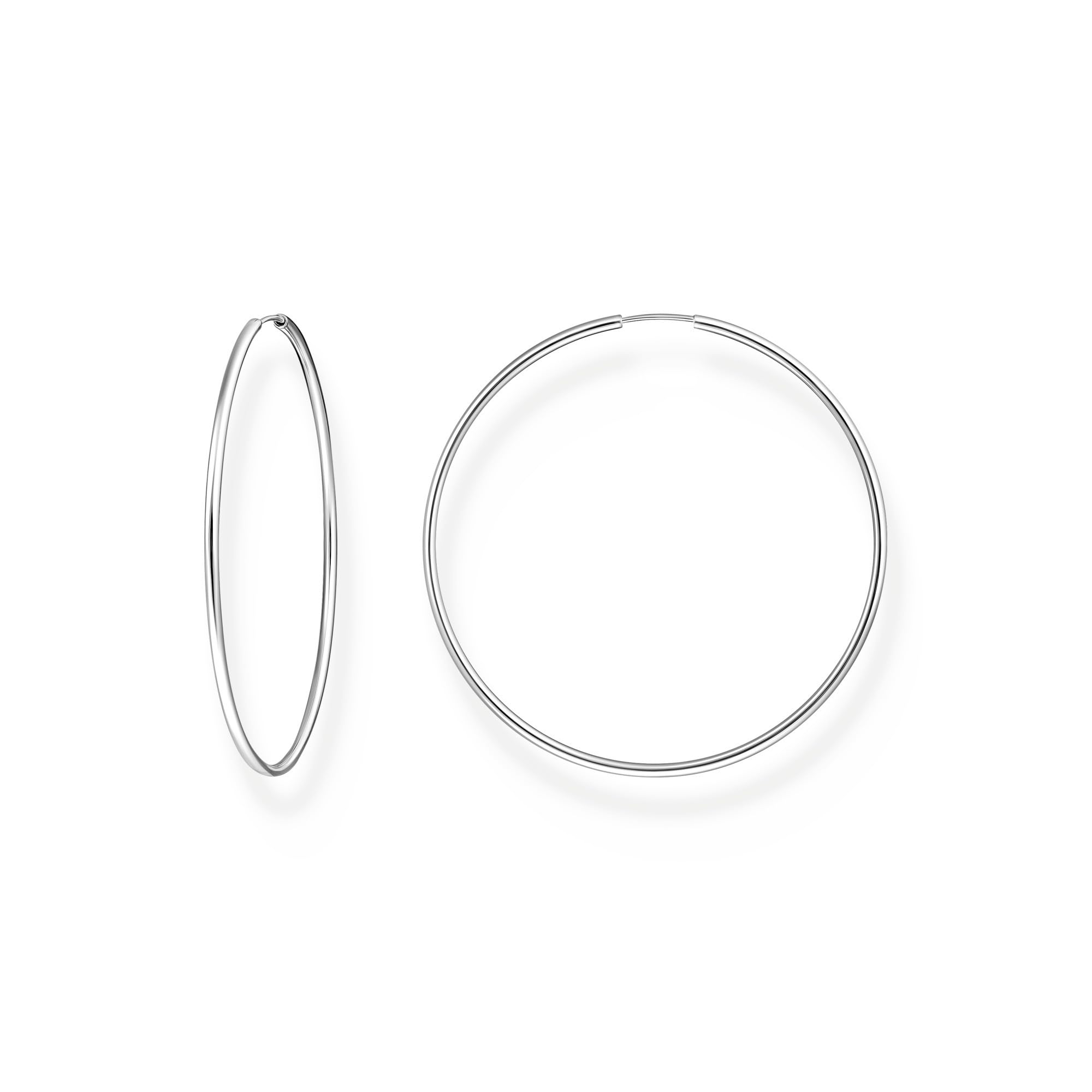 Thomas Sabo Large Hoop Earrings 925 Sterling Silver CR729-001-21, Sterling Silver, No Gemstone