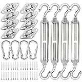 YOFIT 80 Pcs Shade Sail Hardware Kit 6 inch for Triangle Rectangle Sun Shade Sail Installation, 304 Grade Stainless for Garden Outdoors