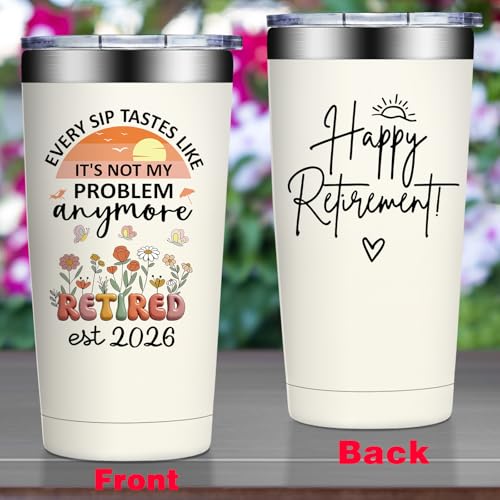 Grifarny Retirement Gift for Woman 2026 - Retirement Tumbler Cup 20 oz - Image 5
