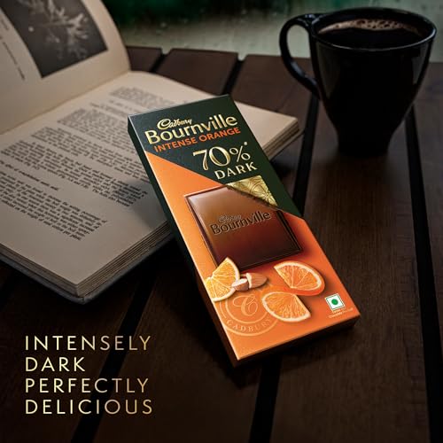 Image of Cadbury Bournville Intense Orange 70% Dark Chocolate Bar, 75 g