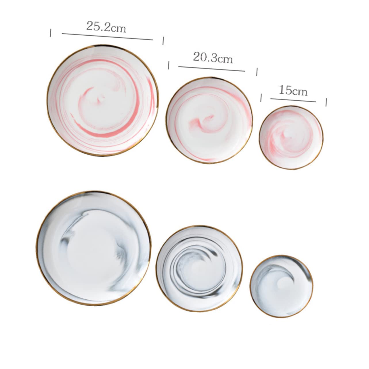 FUNOMOCYA 8 Snack Plate Dessert Tray Serving Plate Dish Plate Dessert Plate Phnom Penh Plate Kitchen Tableware