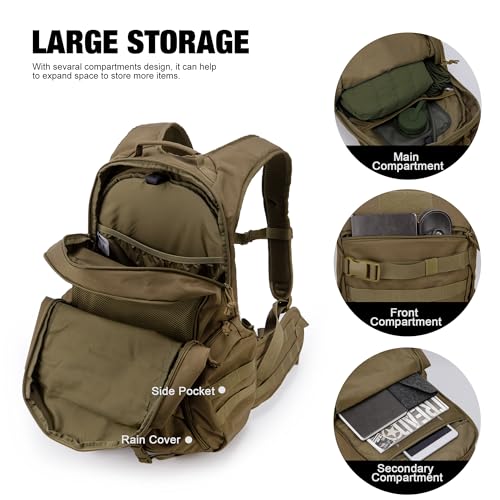 Mardingtop Tactical Backpack for Men,Military Molle Backpack for Hiking,Motorcycle Backpack,28L EDC Backpack - Image 5