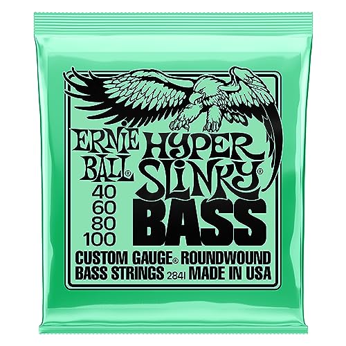 Ernie Ball Cuerdas para bajo eléctrico Hyper Slinky Nickel Wound, calibre 40-100