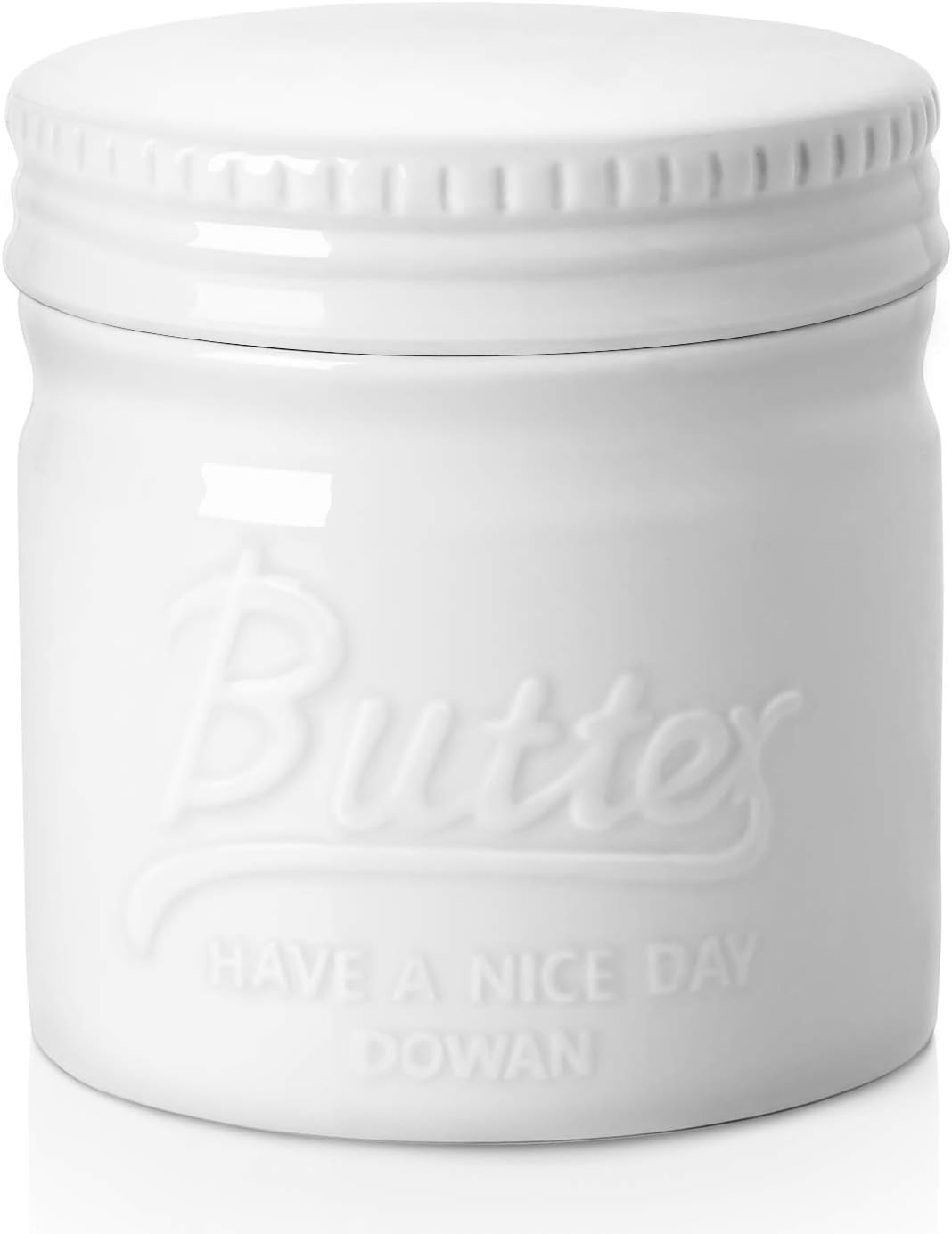 DOWAN Butter Crock, French Butter Dish for Spreadable Soft