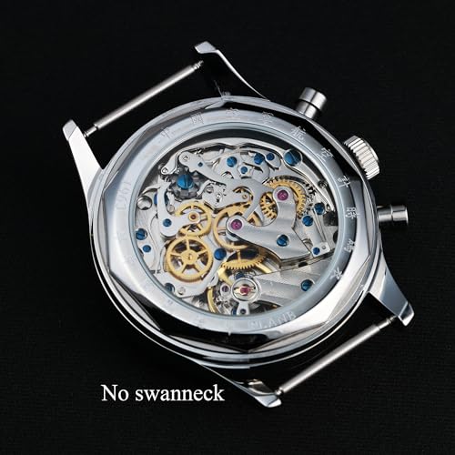 Image of HEMUDU Seagull 1963 ST19 Movement 40mm 38mm Mechanical Chronograph Sapphire Movement Swan Neck Men Watch