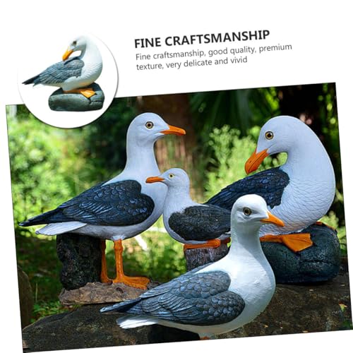 Goéland méditerranéen en résine déco extérieure statue oiseau chic - 6