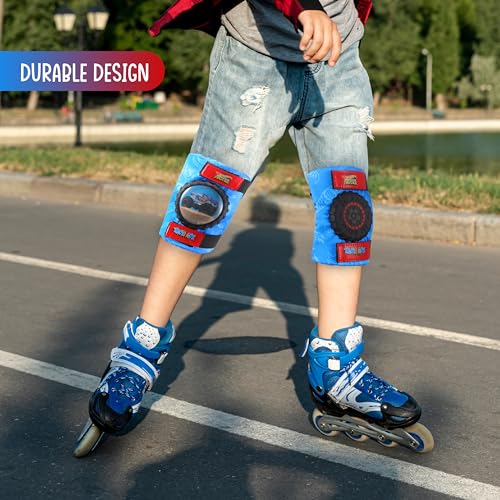 Image of Kids Elbow and Knee Pads, Protective Gear Set, Adjustable Straps